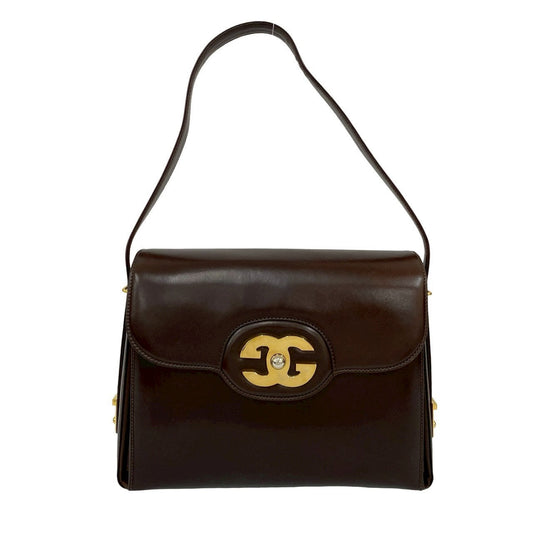 GUCCI Shoulder Bag leather Brown