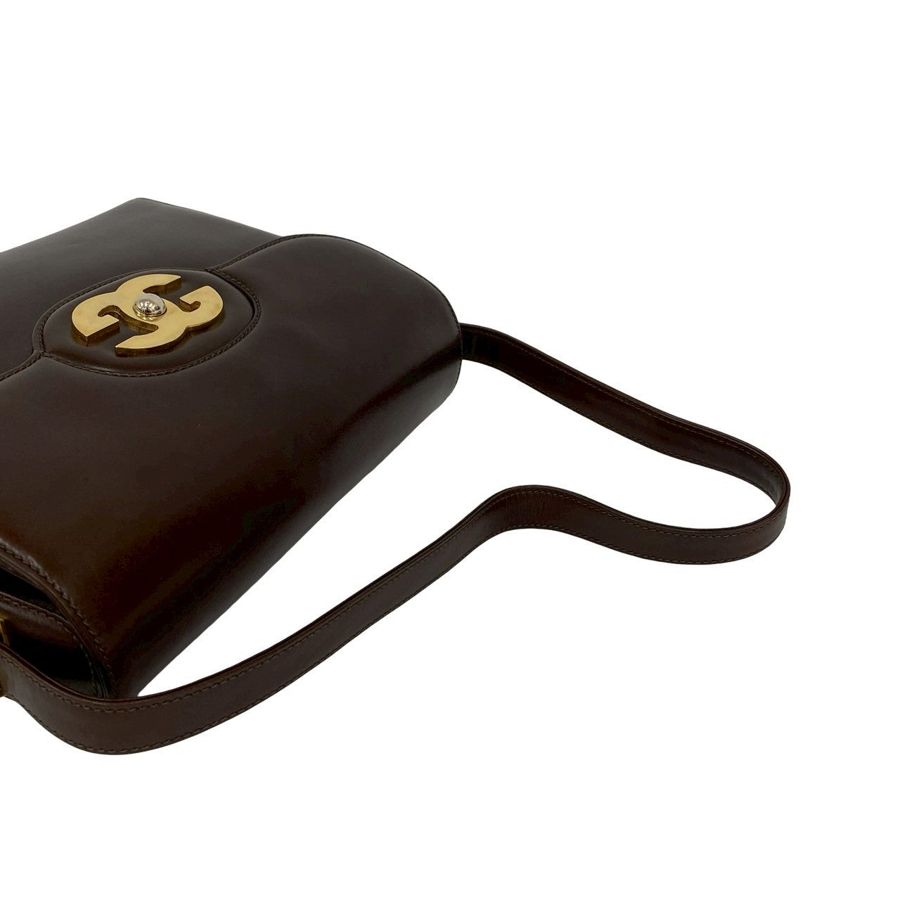GUCCI Shoulder Bag leather Brown