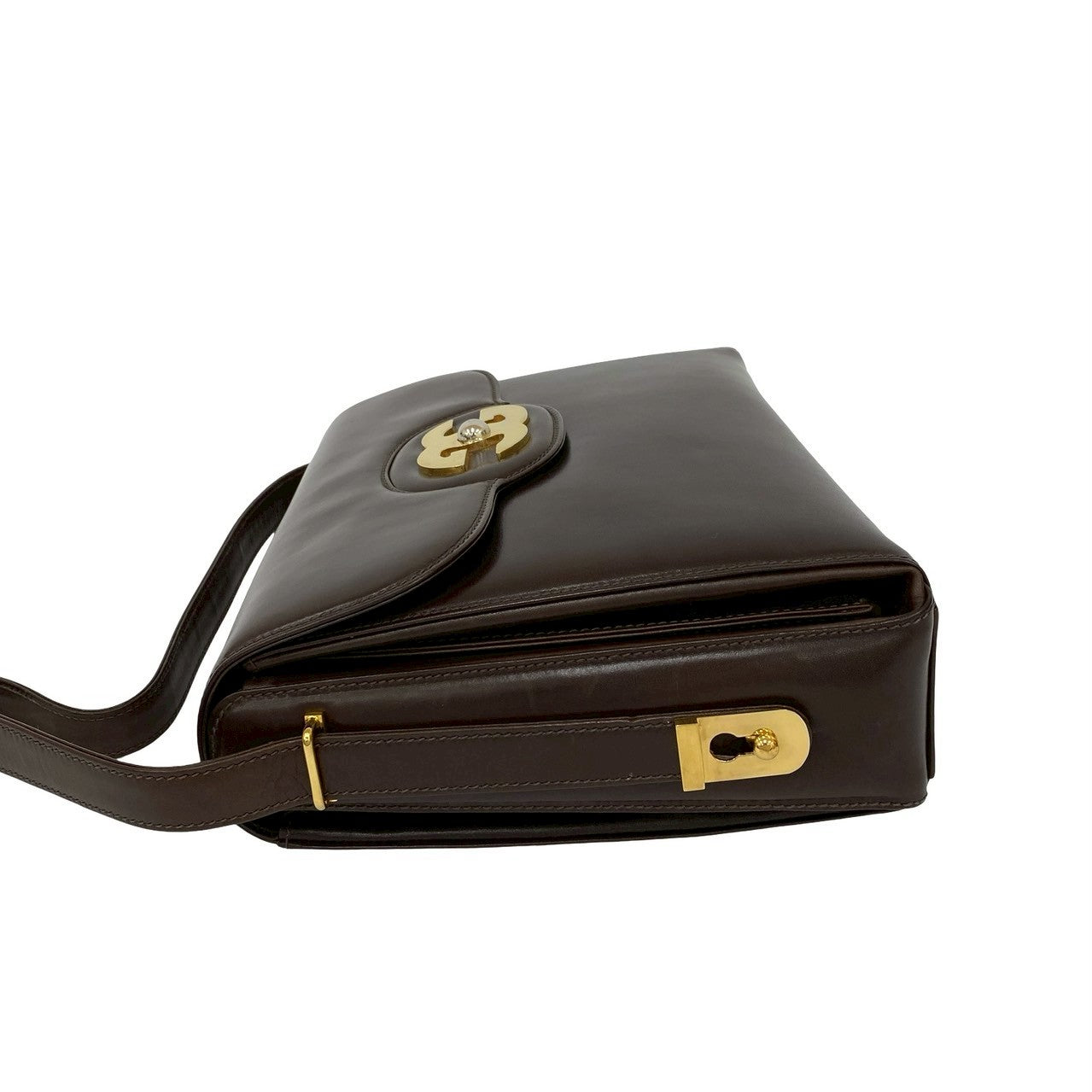 GUCCI Shoulder Bag leather Brown