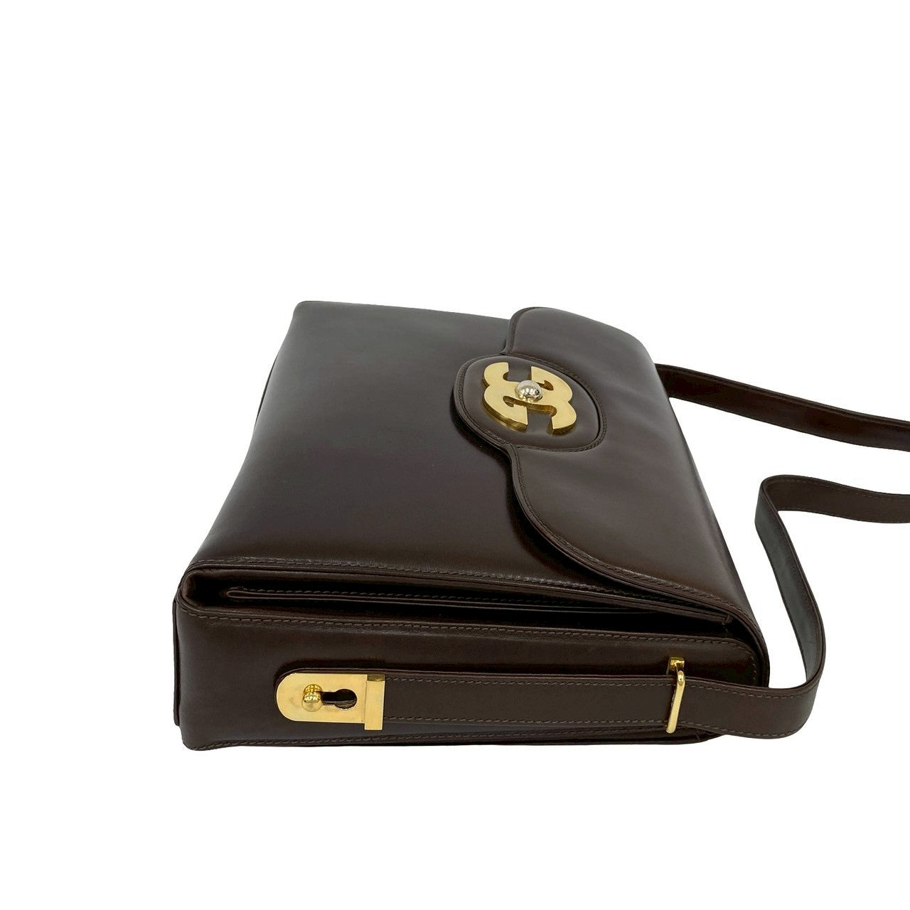 GUCCI Shoulder Bag leather Brown