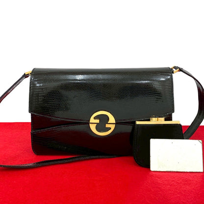 GUCCI Shoulder Bag leather black