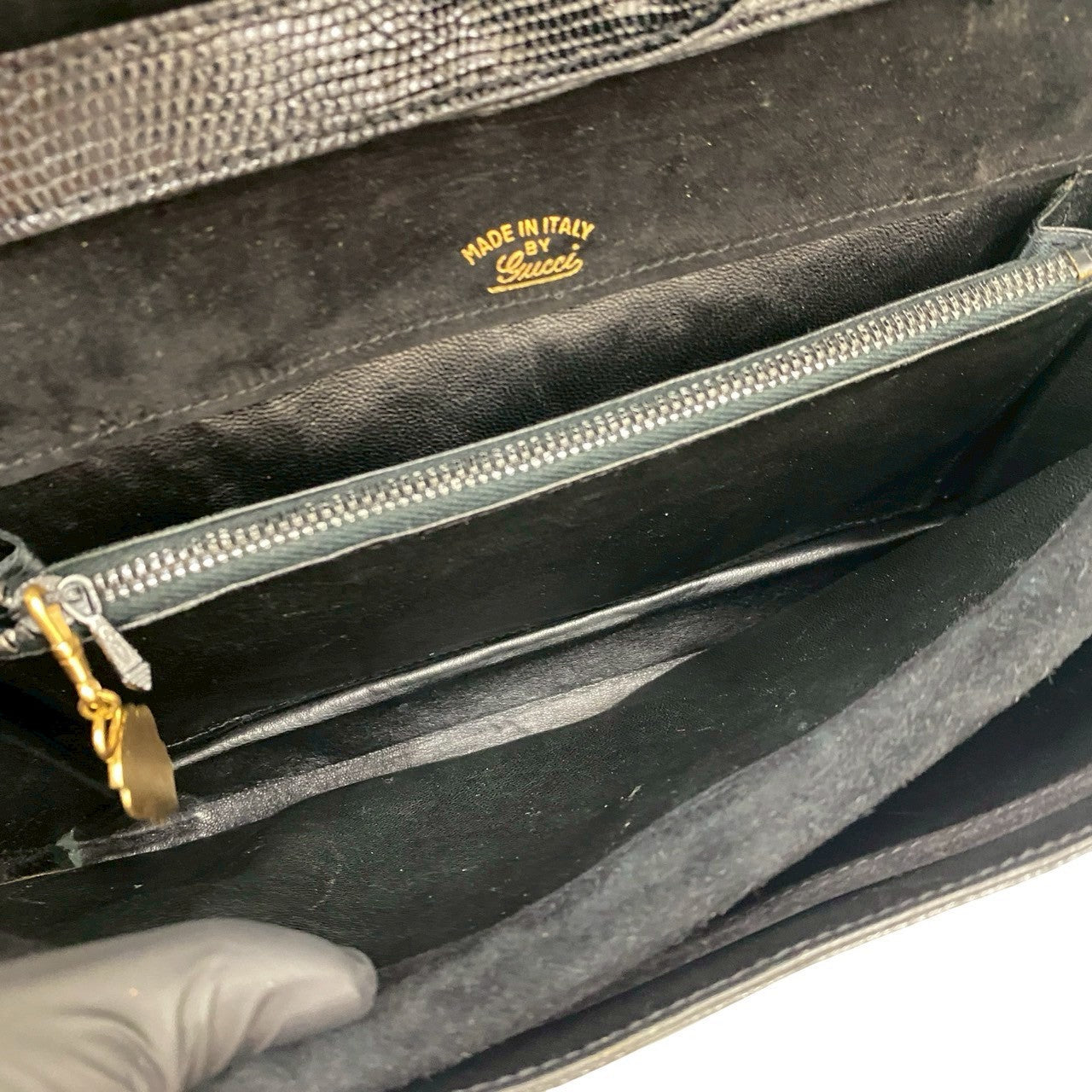 GUCCI Shoulder Bag leather black