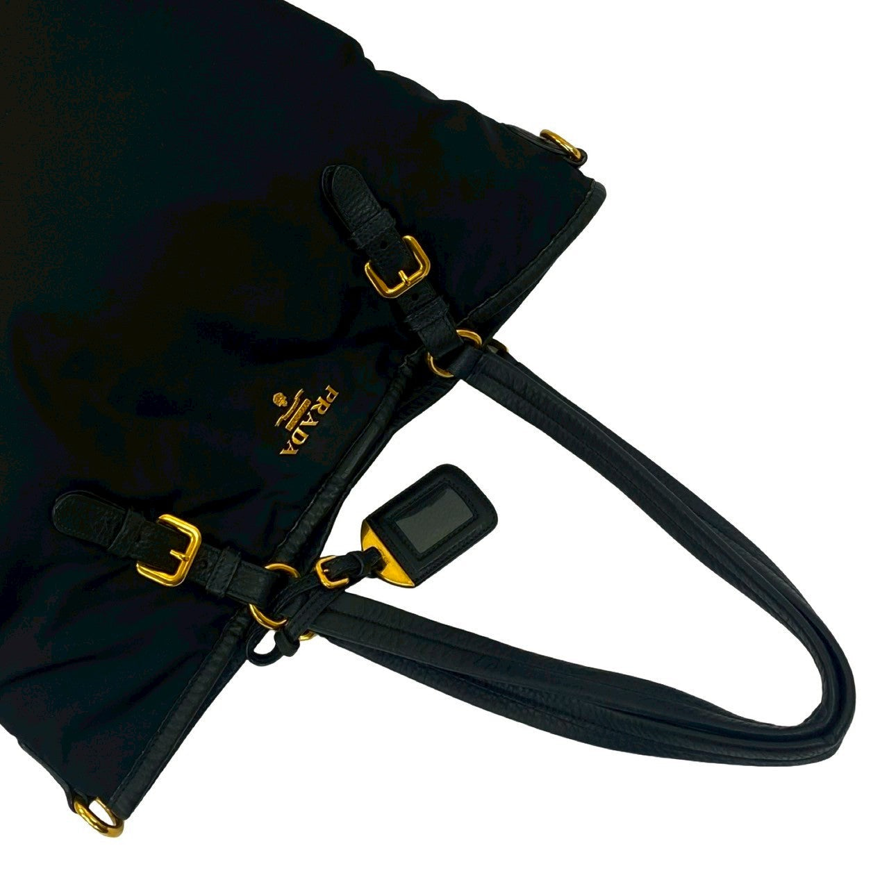 PRADA Tote Bag leather black