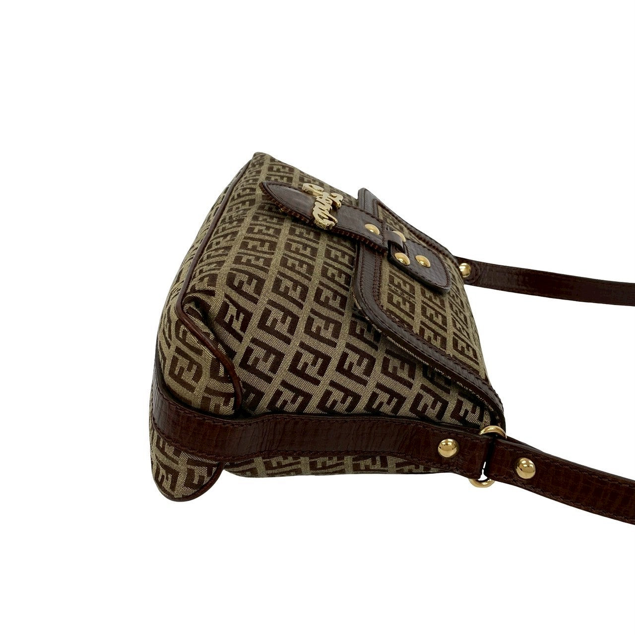 FENDI Shoulder Bag leather Brown