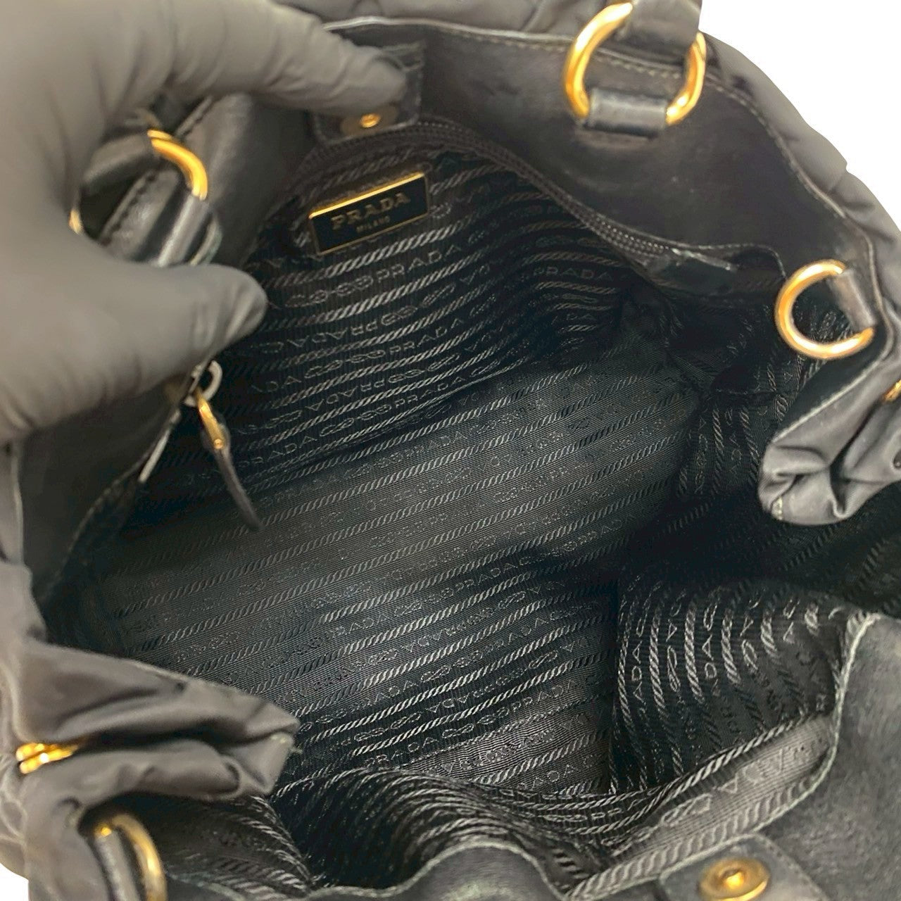 PRADA Handbag Nylon black