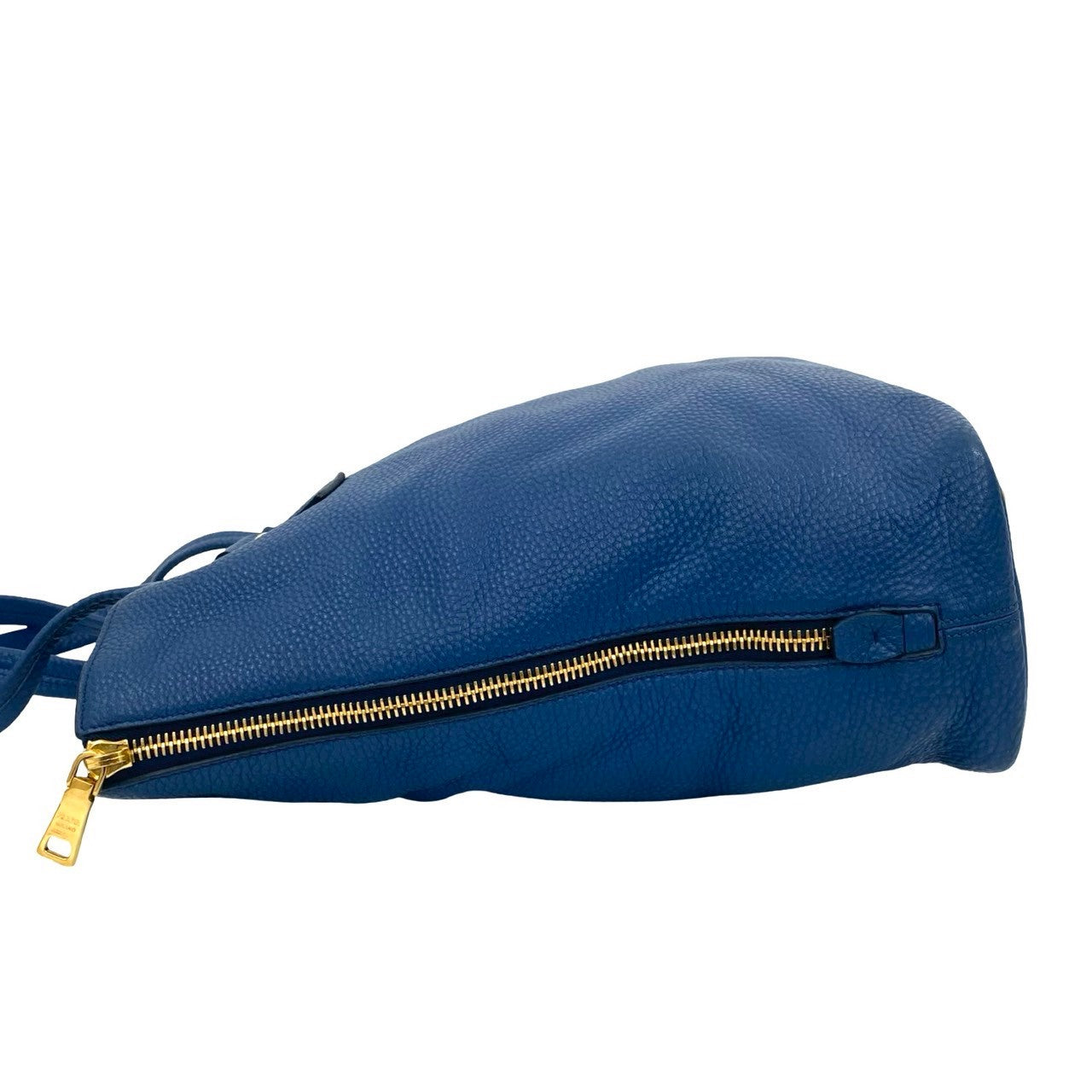 PRADA Tote Bag leather blue