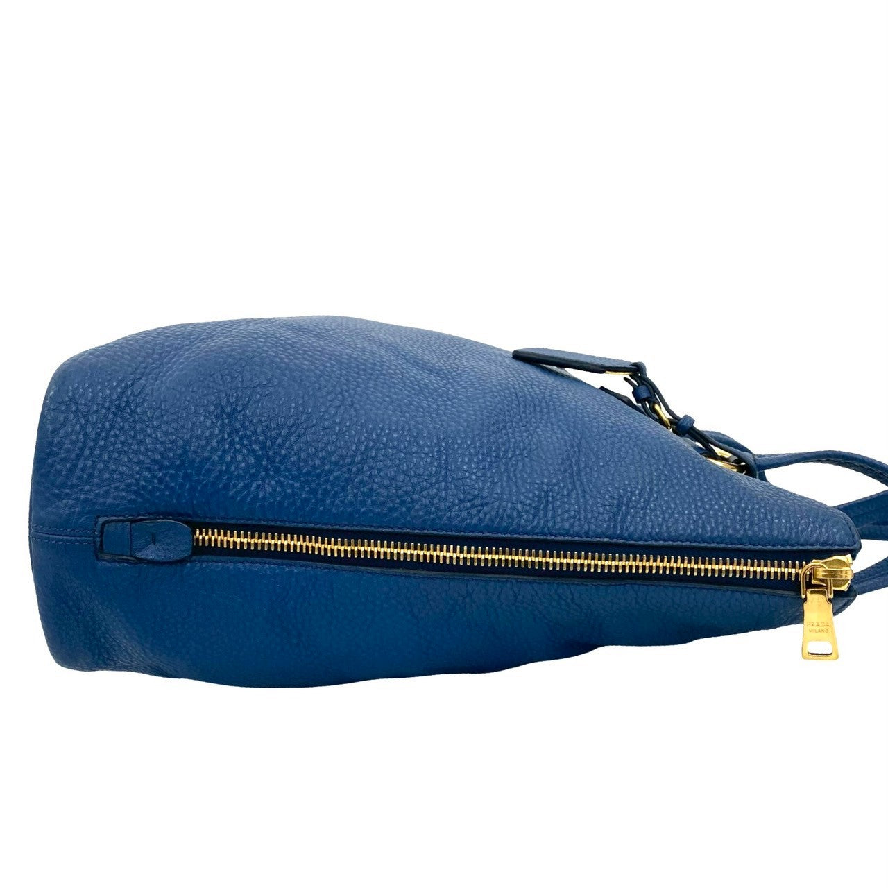 PRADA Tote Bag leather blue