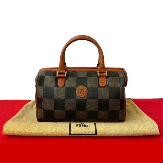 FENDI Handbag leather Brown
