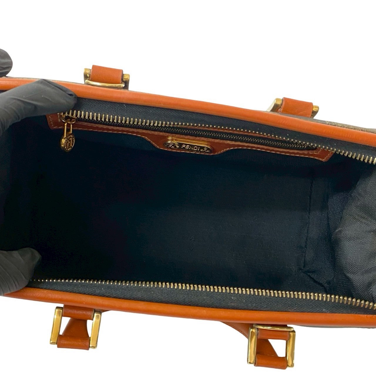 FENDI Handbag leather Brown