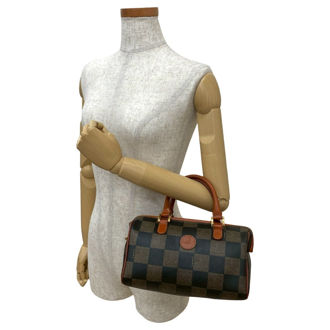 FENDI Handbag leather Brown