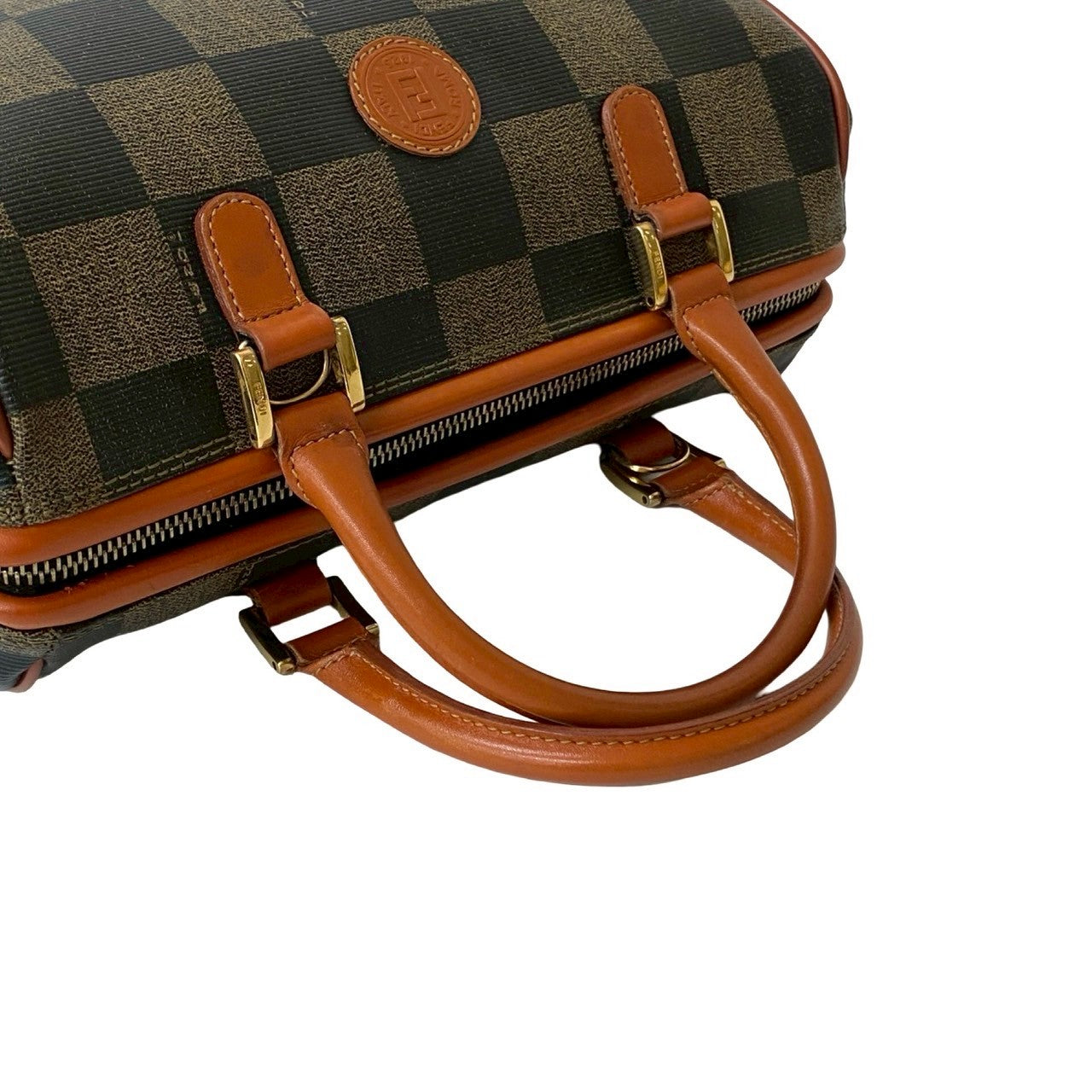 FENDI Handbag leather Brown