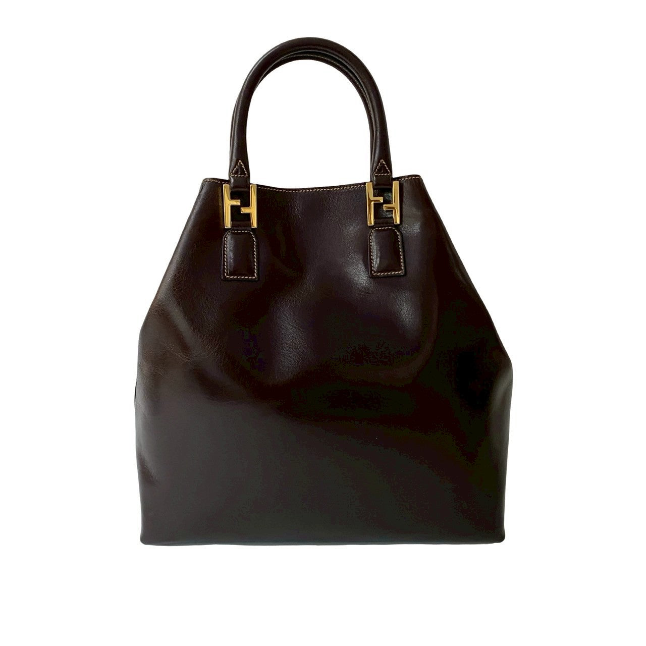 FENDI Shoulder Bag leather Brown