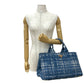 PRADA Handbag canvas blue Canapa