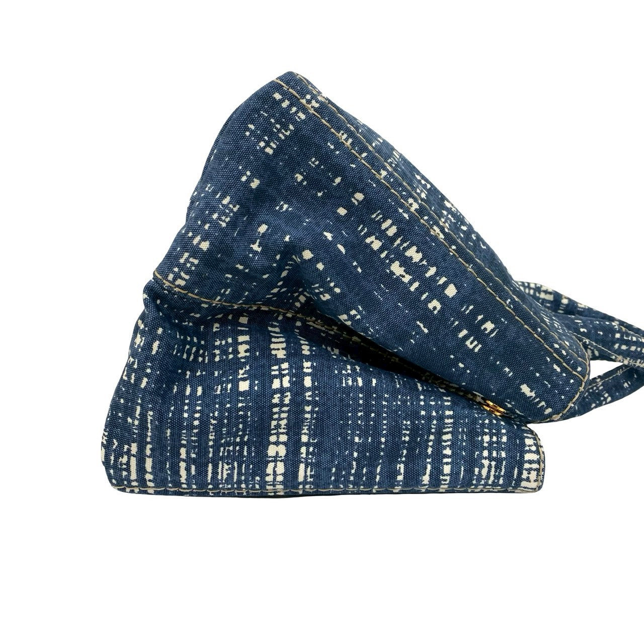 PRADA Handbag canvas blue Canapa