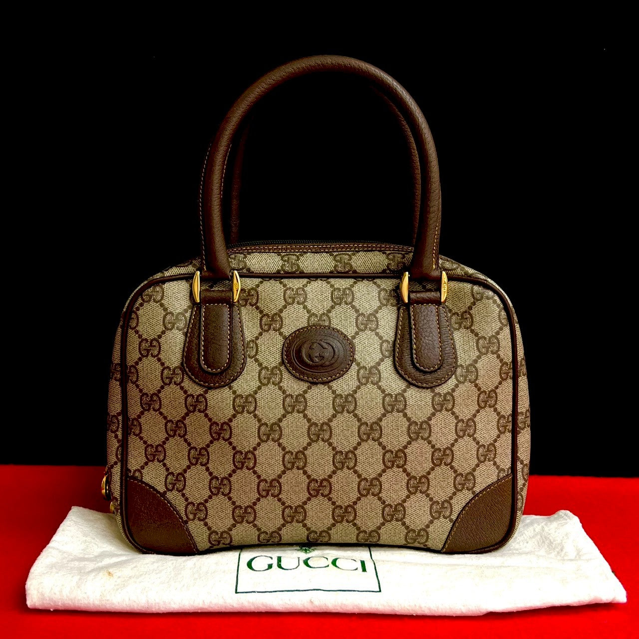 GUCCI Handbag leather Brown