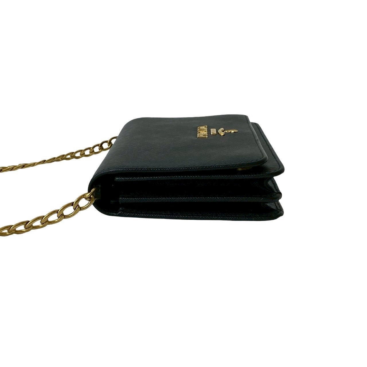 PRADA Long Wallet Purse leather black