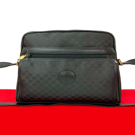 GUCCI Shoulder Bag leather black