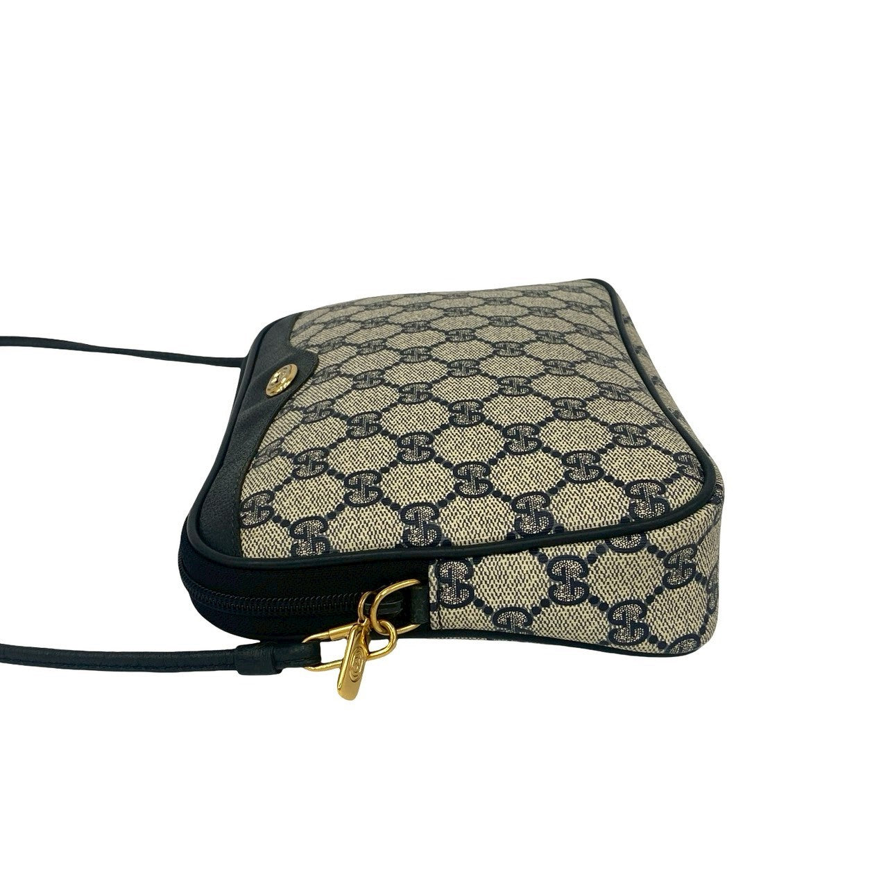 GUCCI Shoulder Bag leather Navy