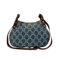CELINE Shoulder Bag denim blue Paris Macadam