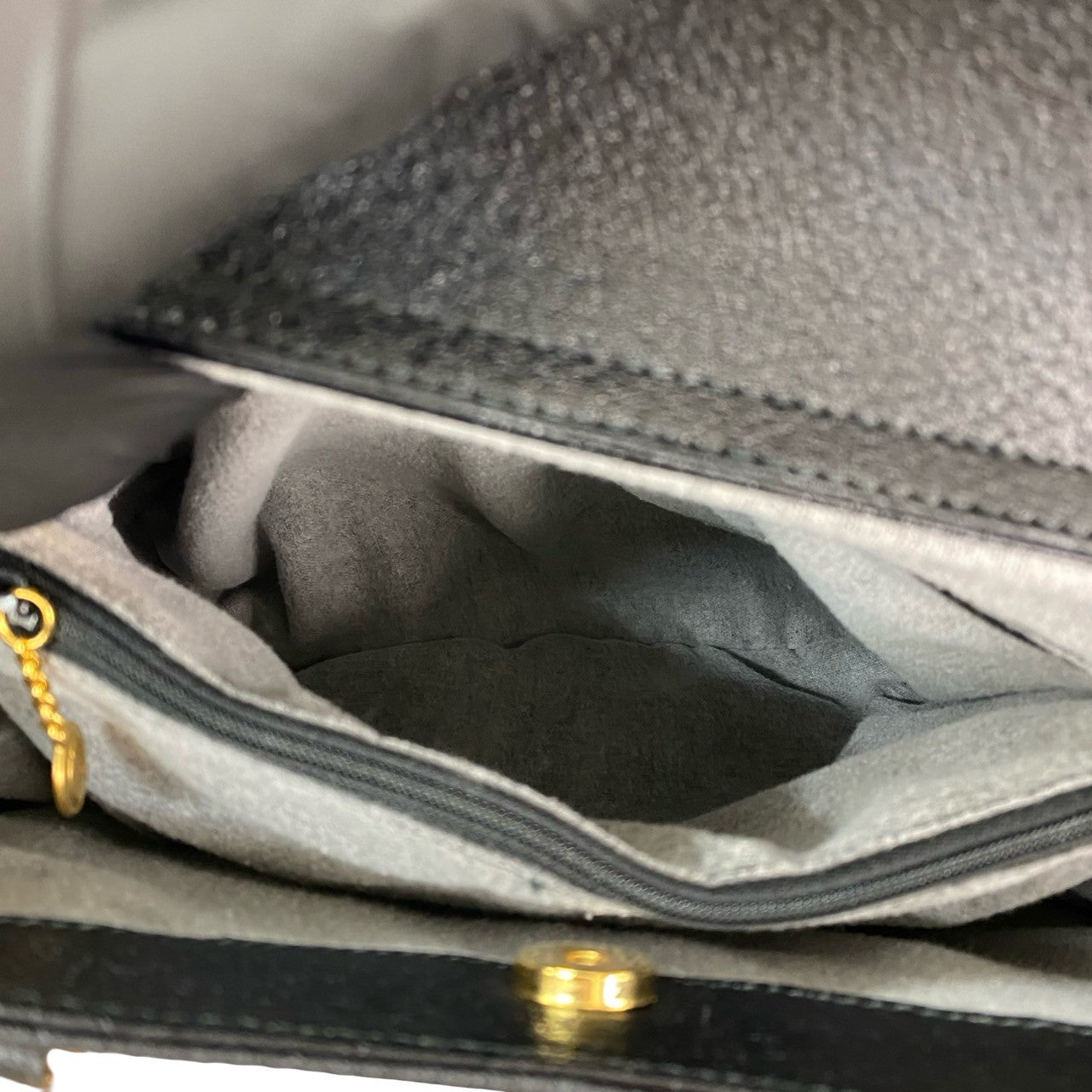 GUCCI Tote Bag leather black Bamboo