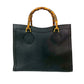 GUCCI Tote Bag leather black Bamboo