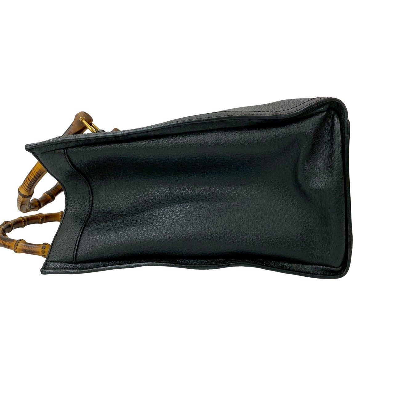 GUCCI Tote Bag leather black Bamboo