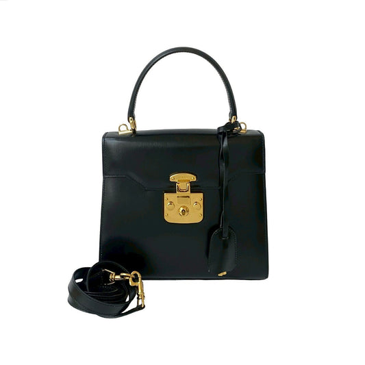 GUCCI Shoulder Bag leather black