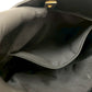 GUCCI Shoulder Bag leather black GG canvas