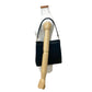 GUCCI Shoulder Bag leather black GG canvas