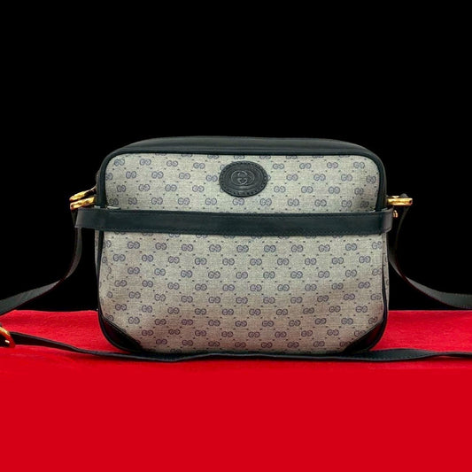 GUCCI Shoulder Bag leather Navy