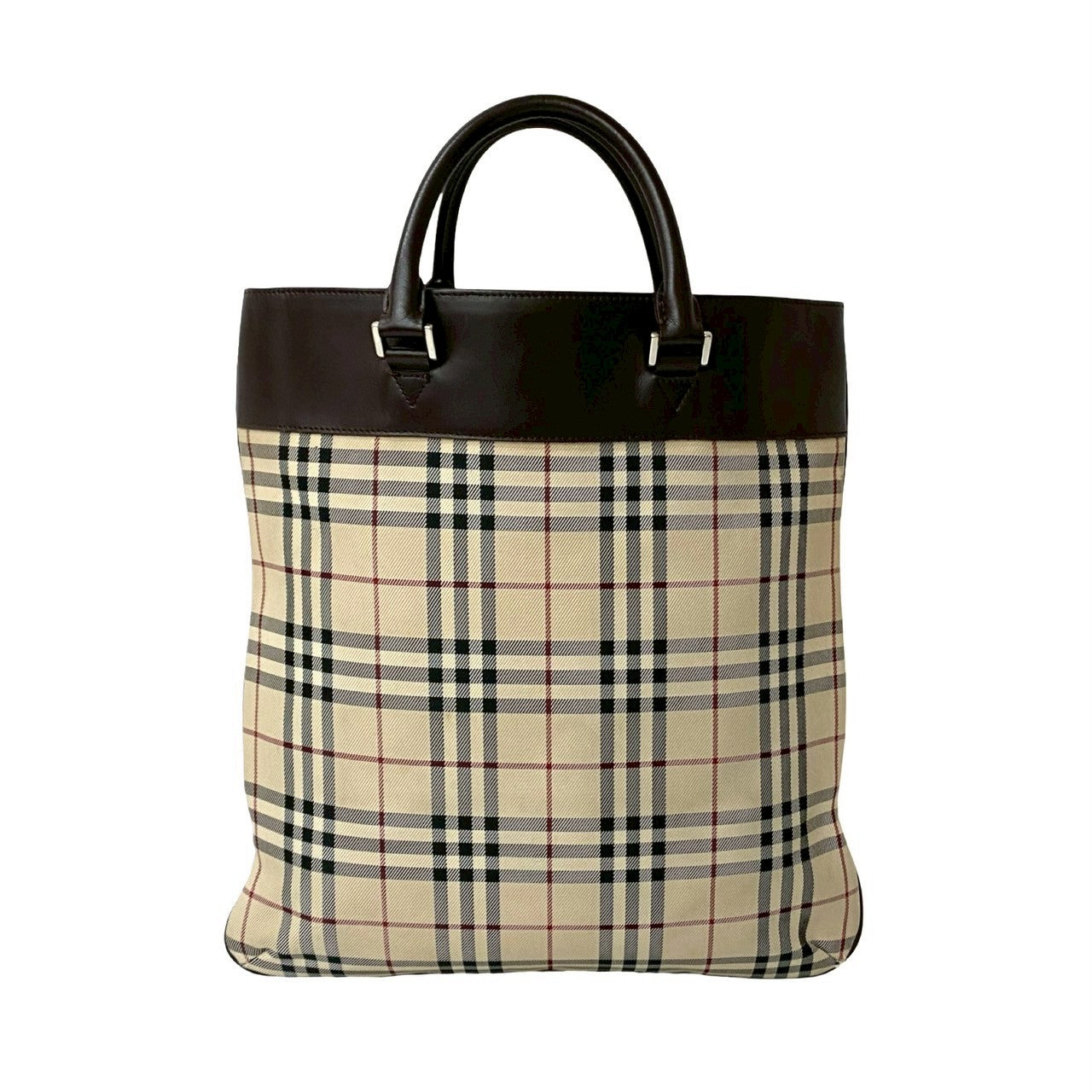 BURBERRY Handbag canvas Brown Nova Check