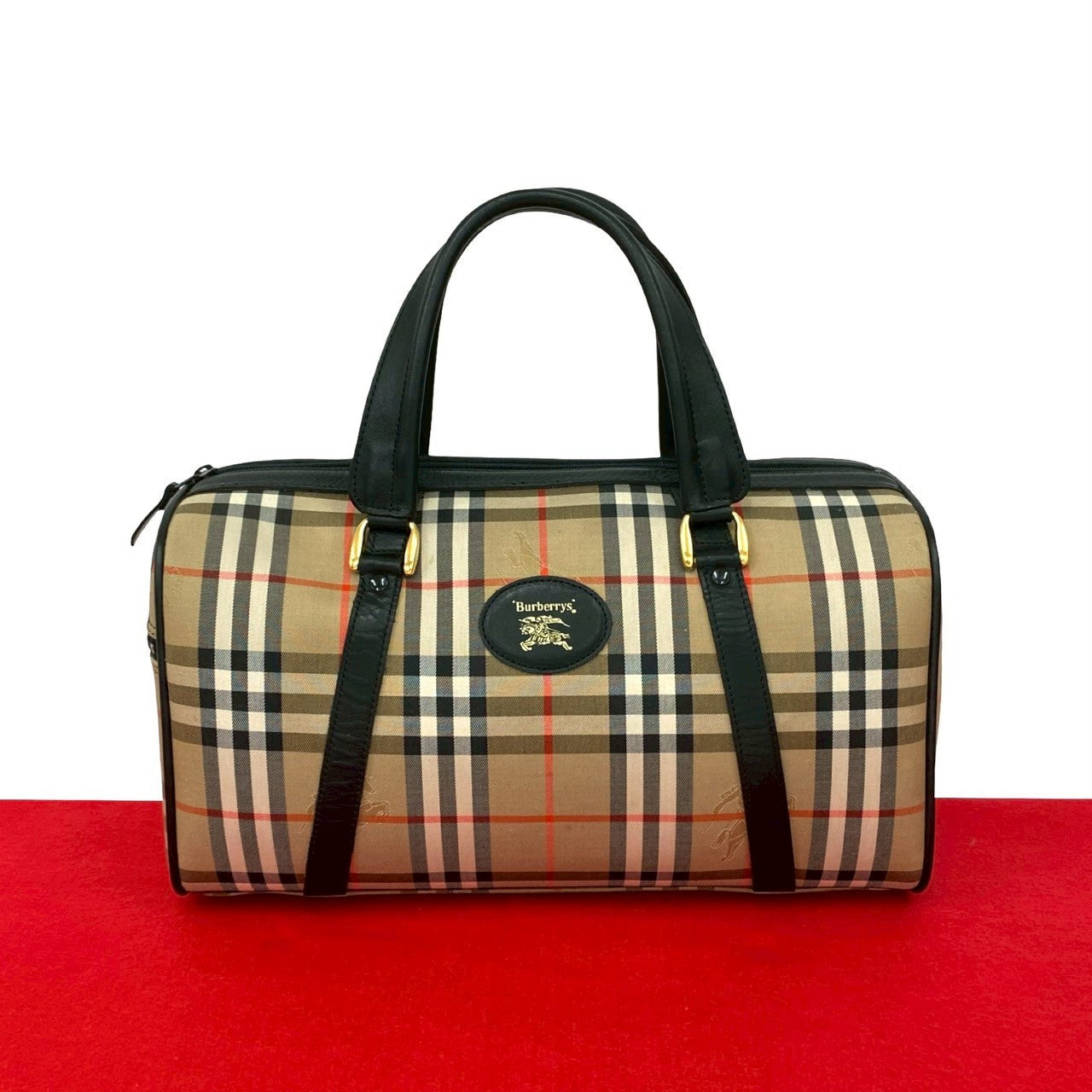 BURBERRY Boston Duffel bag canvas beige