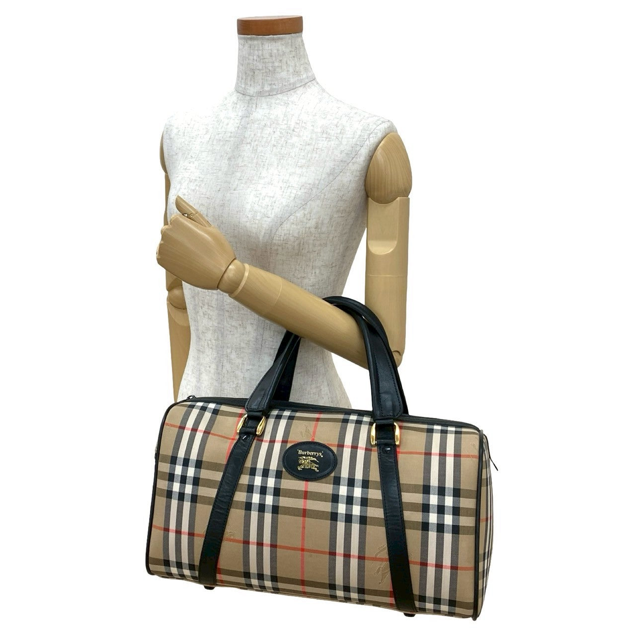 BURBERRY Boston Duffel bag canvas beige