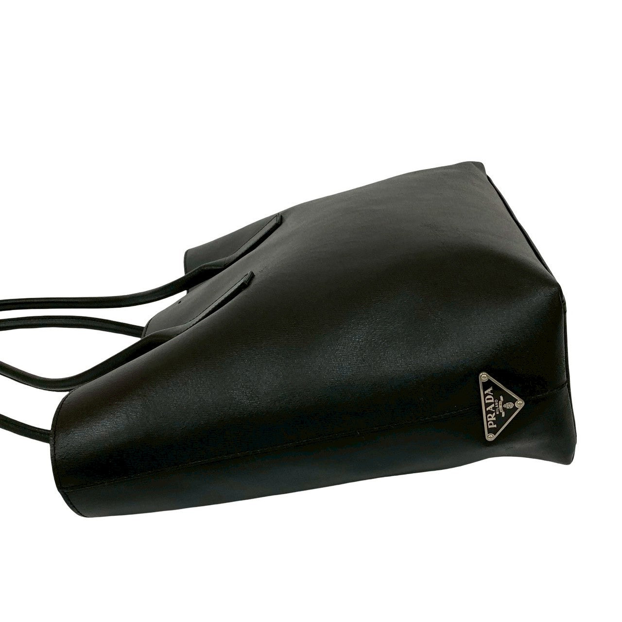 PRADA Tote Bag leather black