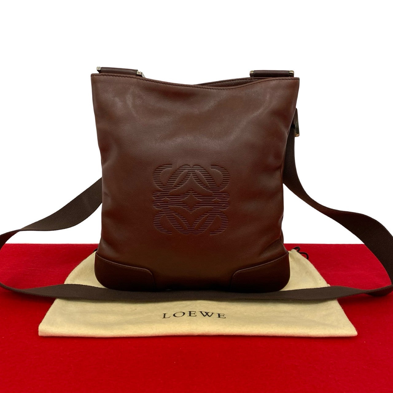 LOEWE Shoulder Bag leather Brown