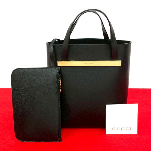GUCCI Handbag leather black