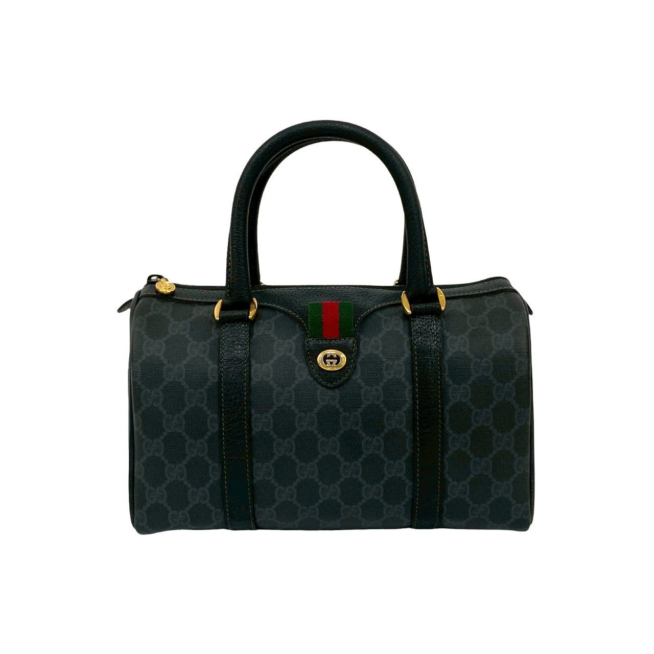 GUCCI Handbag leather black Sherry line