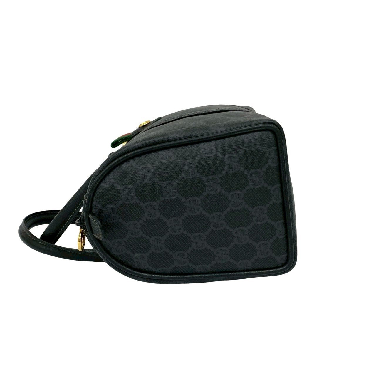 GUCCI Handbag leather black Sherry line