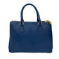 PRADA Handbag leather blue Galleria