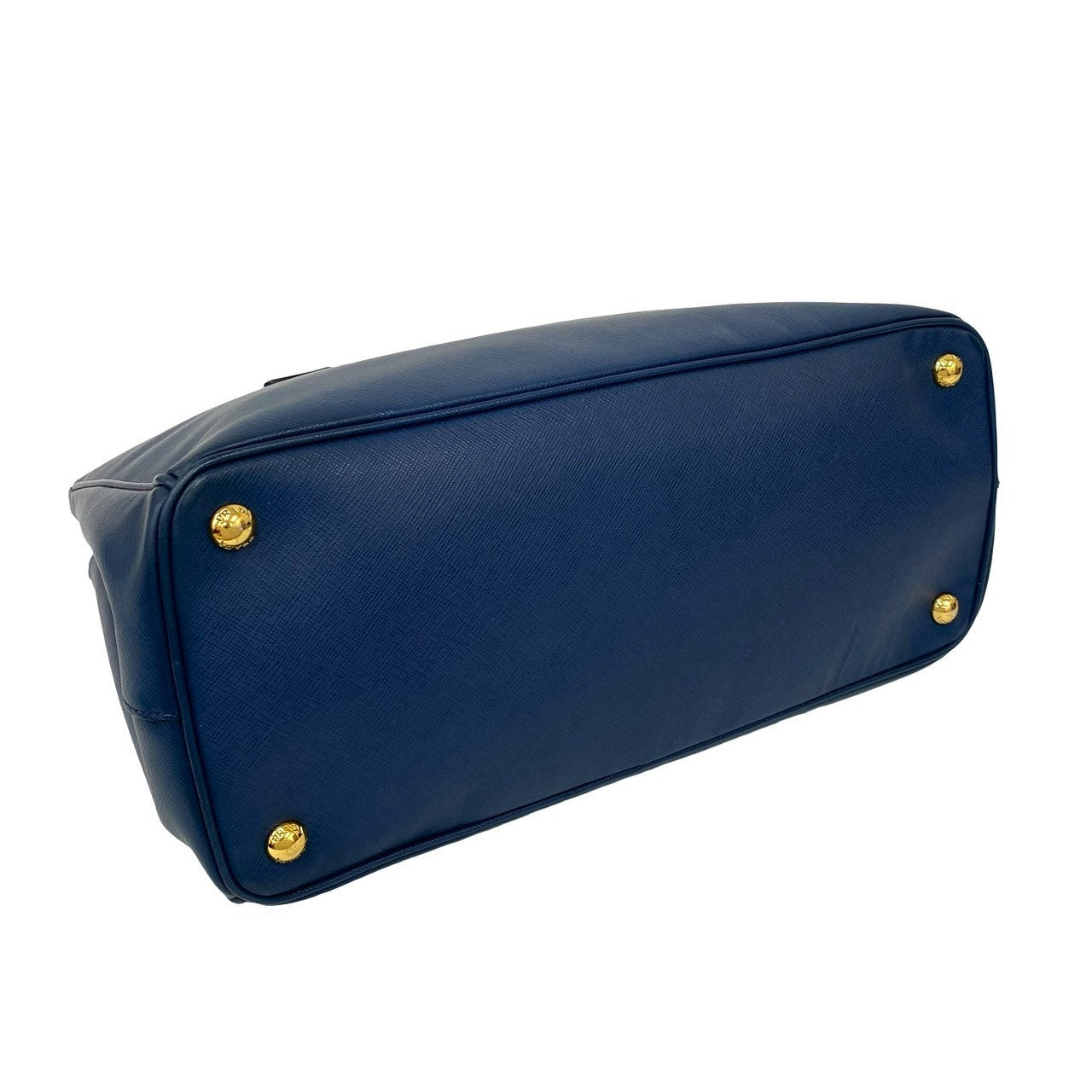 PRADA Handbag leather blue Galleria
