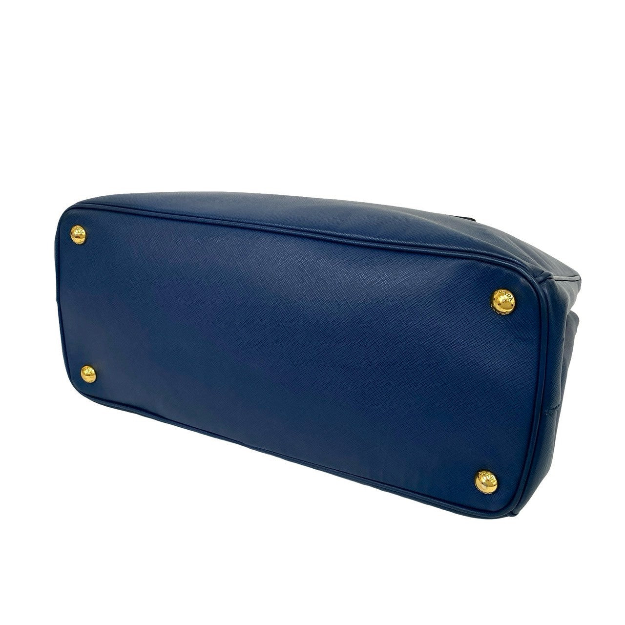 PRADA Handbag leather blue Galleria