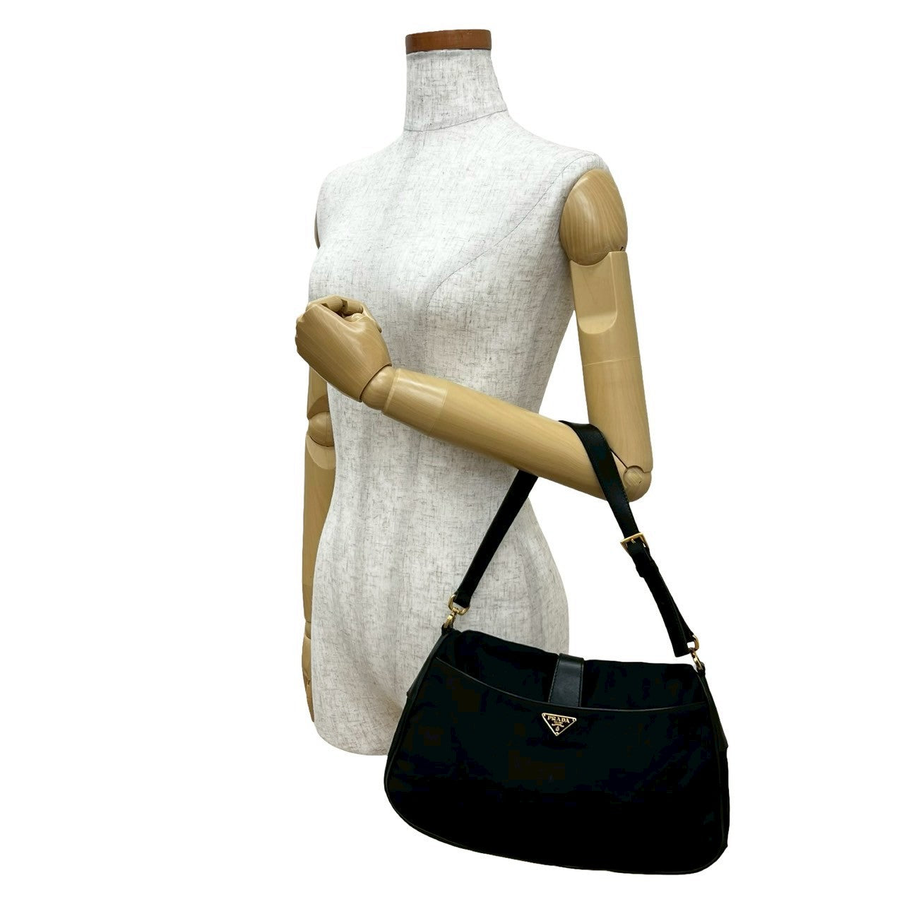 PRADA Handbag leather black