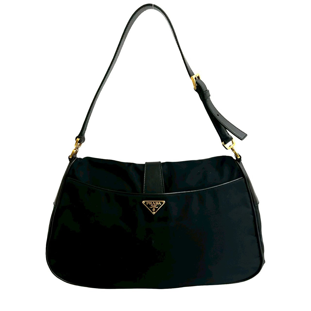 PRADA Handbag leather black