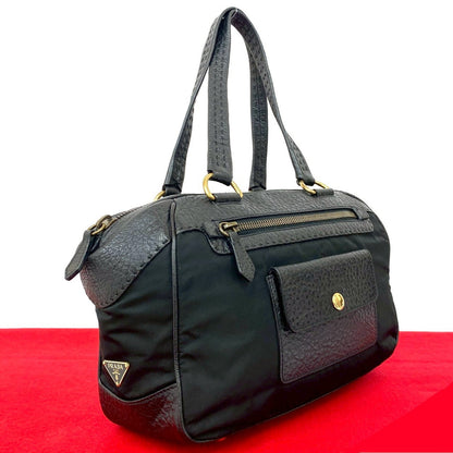 PRADA Handbag Nylon black