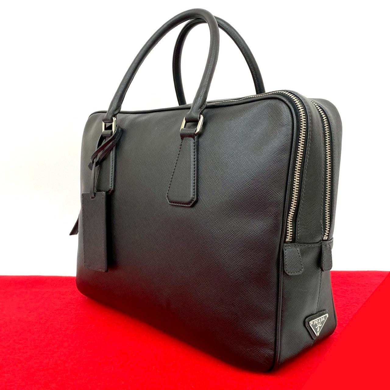 PRADA Business bag leather black