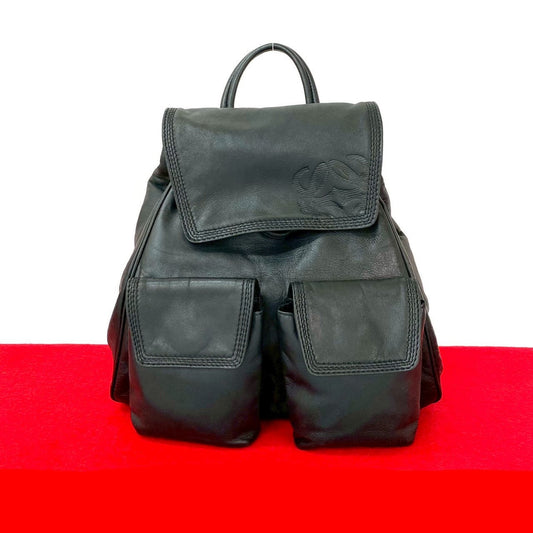 LOEWE Backpack leather black
