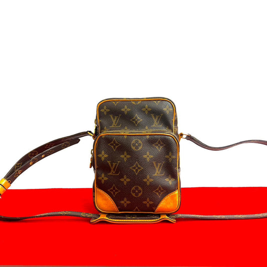 LOUIS VUITTON Shoulder Bag leather Brown Monogram Amazone
