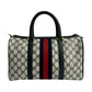 GUCCI Handbag leather Navy Sherry line