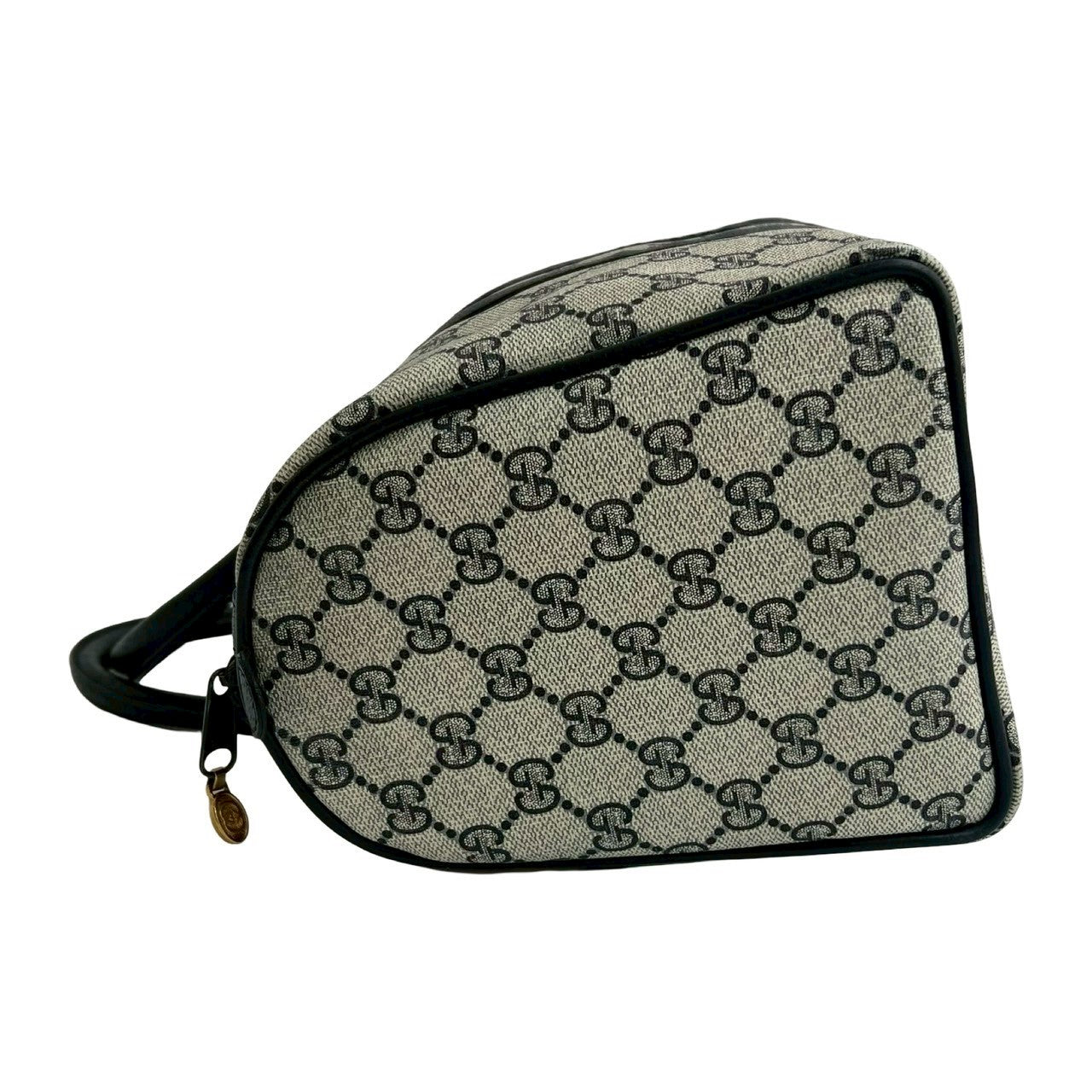 GUCCI Handbag leather Navy Sherry line