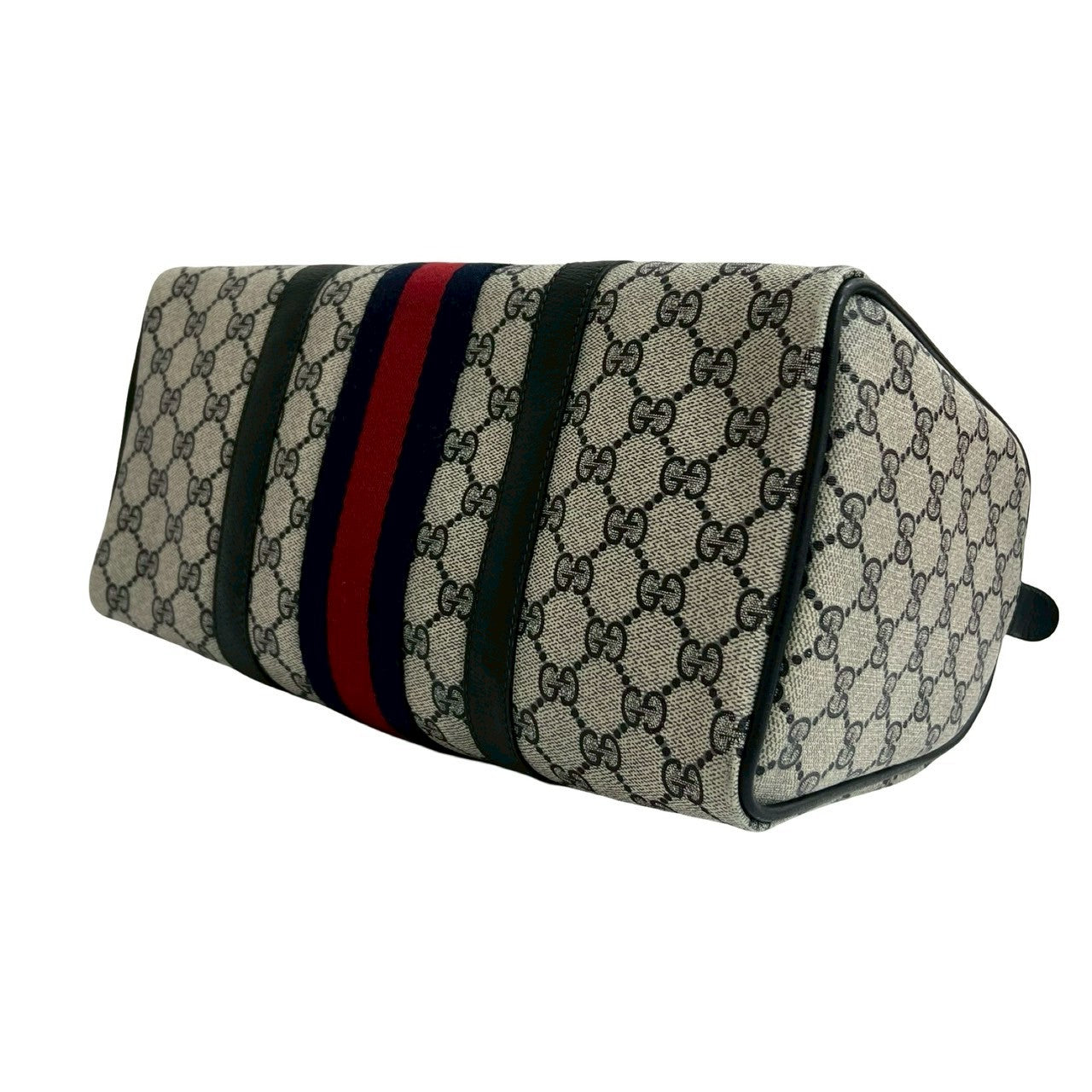 GUCCI Handbag leather Navy Sherry line